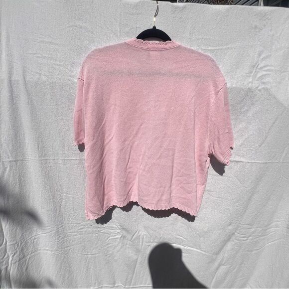 Vintage Southern Lady Pink Floral Cardigan - Picture 3 of 4